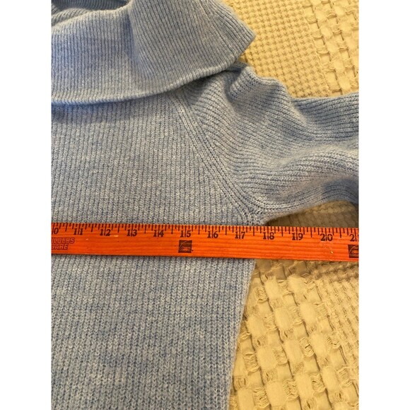 H&M Womans Sweater Dress Sz Large Baby Blue Fuzzy Soft Stretchy Stylish Comfy - Picture 7 of 8